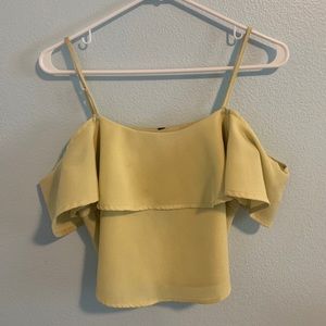 Yellow crop top